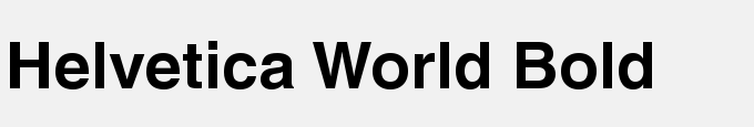 Helvetica World Bold